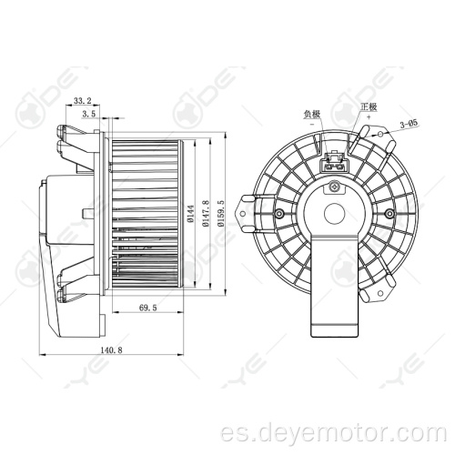 Motor del ventilador del aire acondicionado del coche del precio bajo